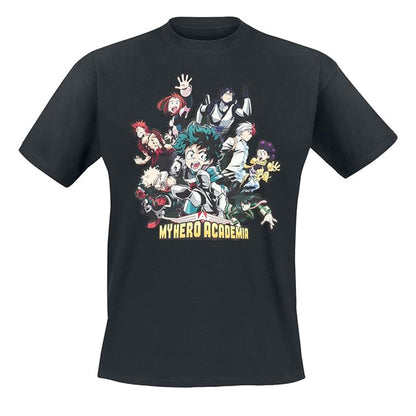 MY HERO ACADEMIA - Tshirt "Heroes" man SS black - basic XL