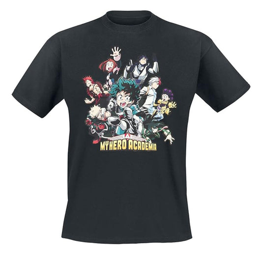MY HERO ACADEMIA - Tshirt "Heroes" man SS black - basic XL