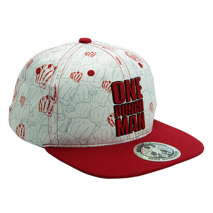 ONE PUNCH MAN - Snapback Cap - Beige & Red - Punches