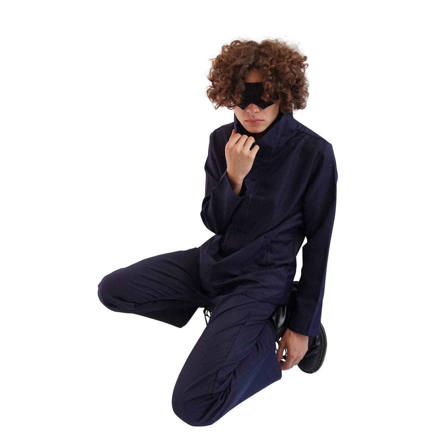 Cosplay Kostüm von Satoru Gojo für Jujutsu Kaisen Fans, inkl. Augenbinde, Größe: S - XL