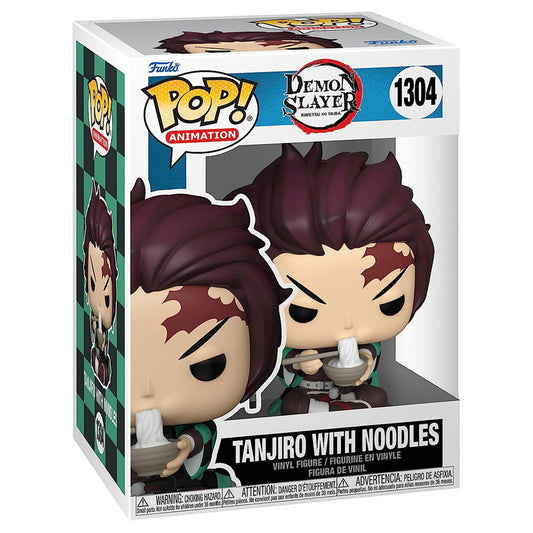 Funko POP! Animation Tanjiro Kamado mit Ramen, Demon Slayer Sammelfigur 1304 9,5 cm