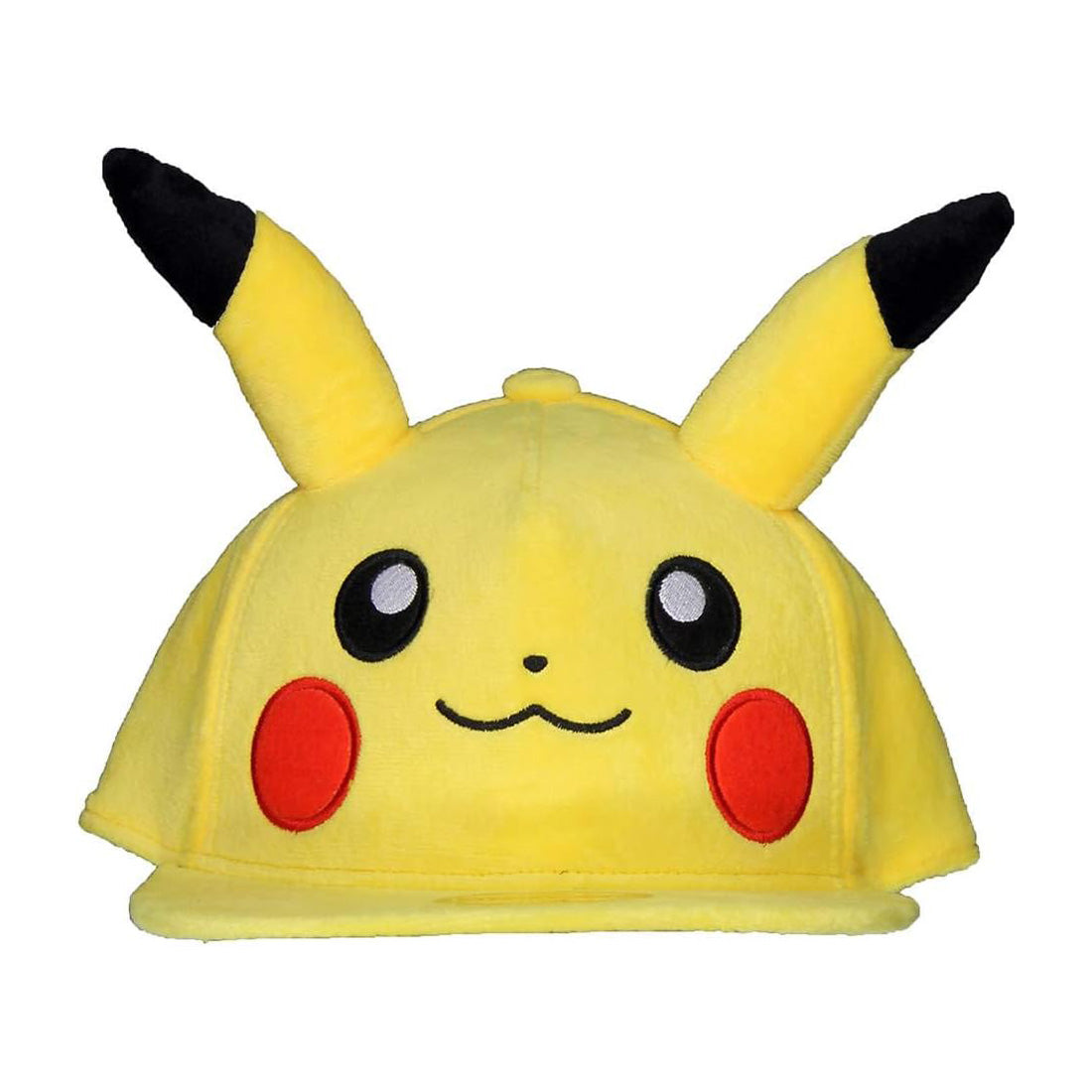 Pikachu Plüsch-Snapback mit Ohren, Pokémon Kappe - Difuzed