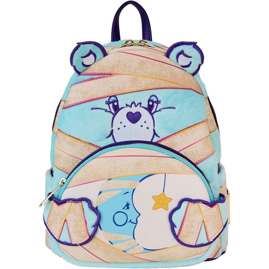 Loungefly Glücksbärchis X Universal Monsters - Schlummerbärchi als Mumie Rucksack, leuchtet im Dunkeln, passendes Innenfutter