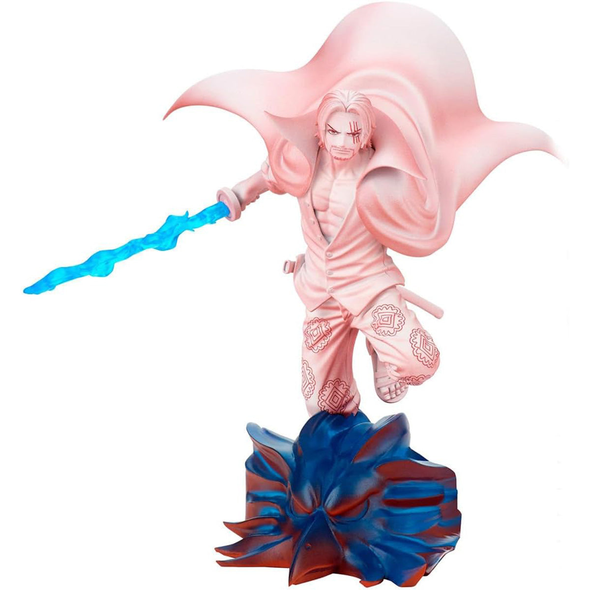 BANDAI Banpresto Figur, One Piece Red Shanks, Senkozekkei, Königshaki, flammendes Schwert