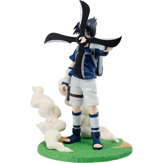 BANDAI Banpresto Figur, Naruto Uchiha Sasuke, Memorable Saga Reihe, Fuuma Shuriken mit Rauchwolke