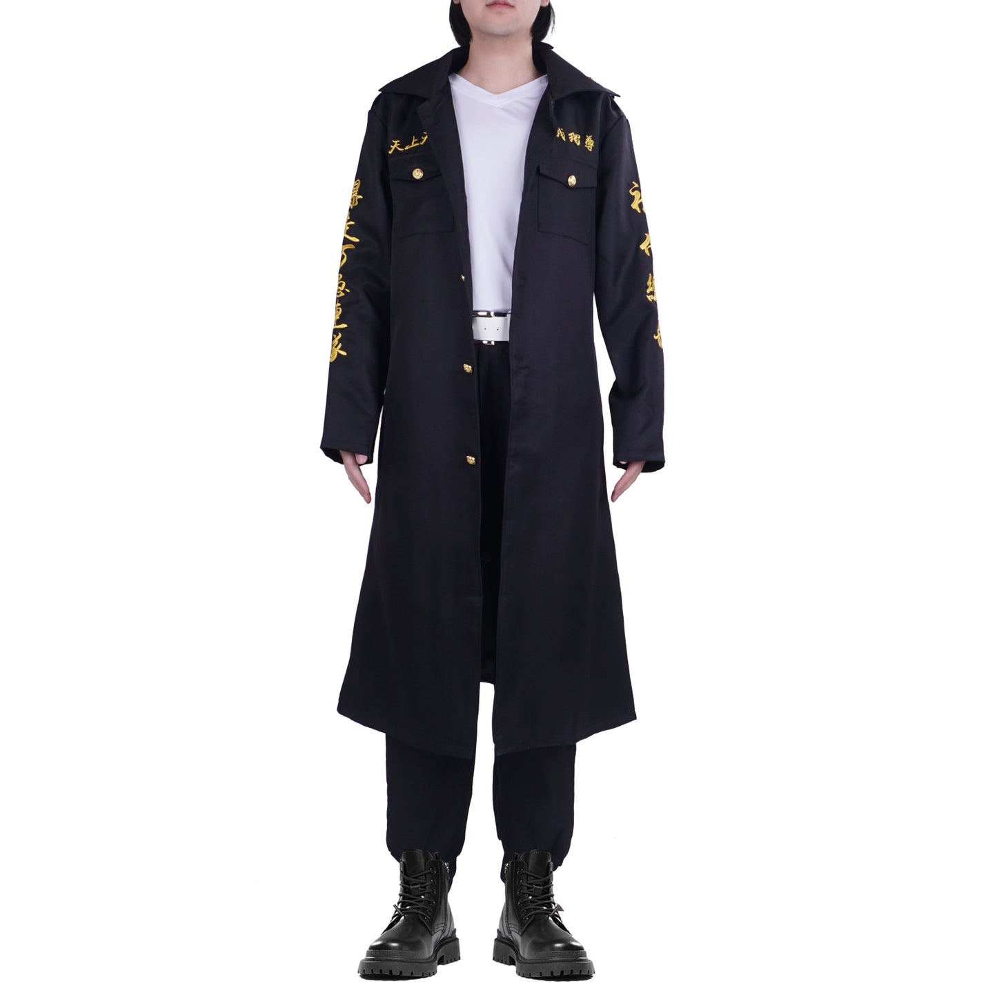 Tokyo Manji Gang Uniform von Manjiro Sano, Cosplay Kostüm für Tokyo Revengers Fans, Mantel, Hose, Shirt, Größe: S - XL