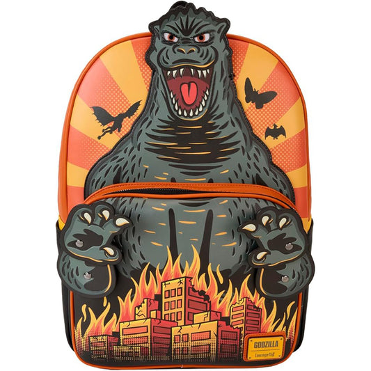 Loungefly Godzilla in Tokyo (Toho), Godzilla Rucksack, Mit beweglichen Armen