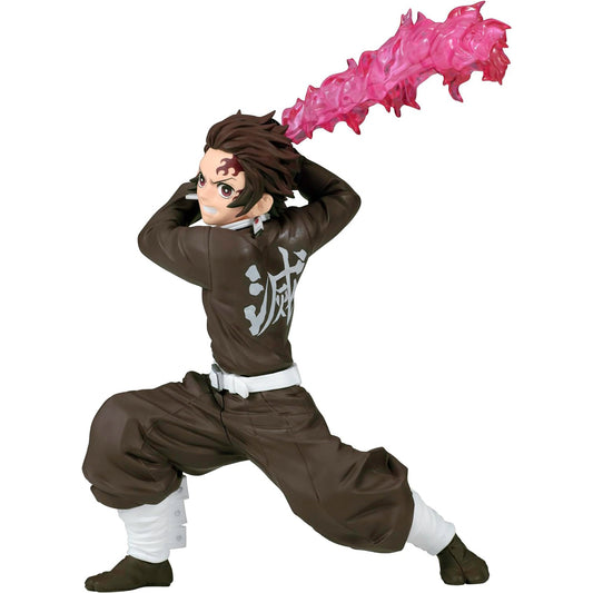 BANDAI Banpresto Figur, Demon Slayer: Kimetsu no Yaiba Tanjiro Kamado, Vibration Stars II, Angriffspose brennendes Schwert, Staffel 3