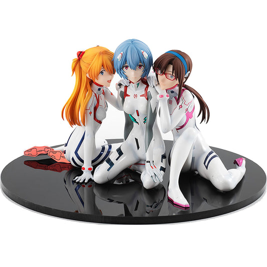 Evangelion 3.0+1.0 - Asuka, Rei & Mari Newtype Cover - Figur 1:8 - 22cm - Kadokawa