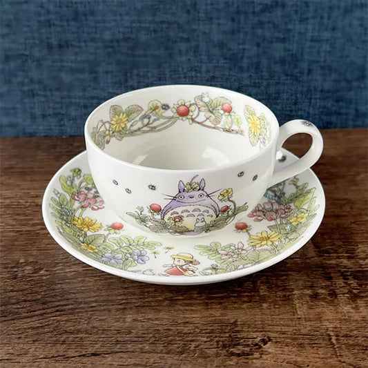 Noritake Cup and Saucer Totoro Strawberry - My Neighbor Totoro