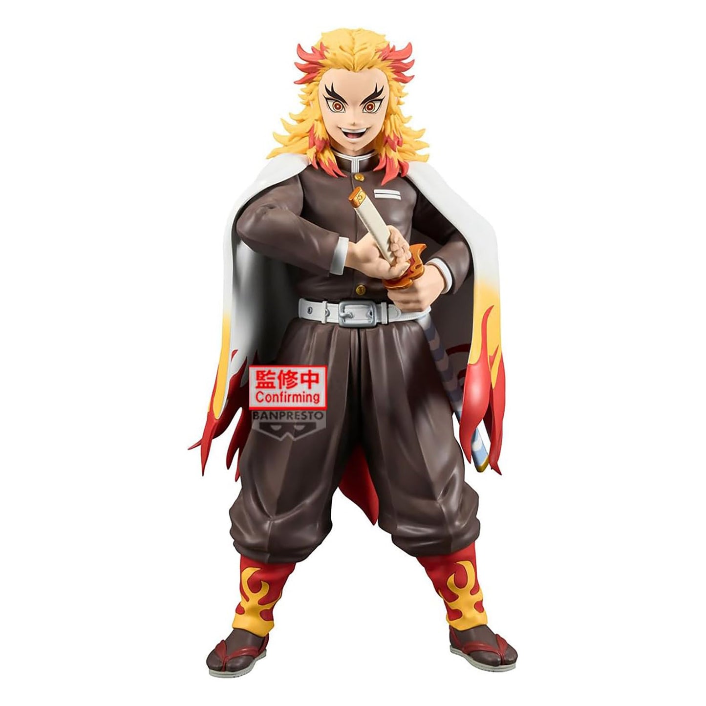 BANDAI Kyojuro Rengoku mit Flammenhaar, Demon Slayer  Kimetsu no Yaiba Sammelfigur, 24 cm