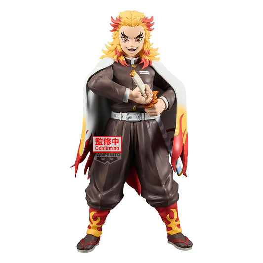 BANDAI Kyojuro Rengoku mit Flammenhaar, Demon Slayer  Kimetsu no Yaiba Sammelfigur, 24 cm