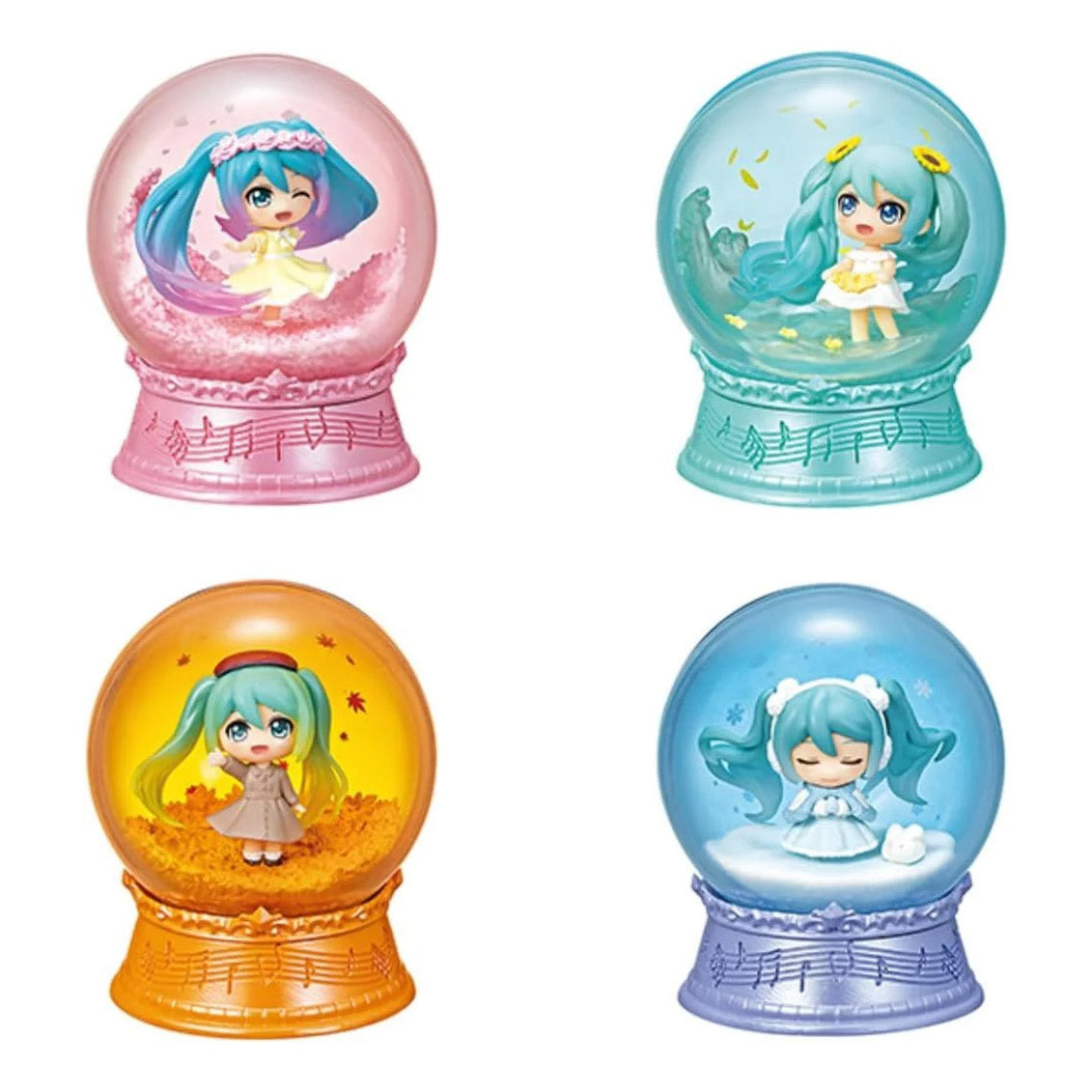 Re-Ment Hatsune Miku Mini-Schneekugeln Scenery Domes BLINDBOX- (4)-(1)