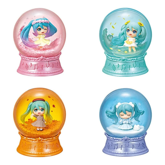 Re-Ment Hatsune Miku Mini-Schneekugeln Scenery Domes BLINDBOX- (4)-(1)