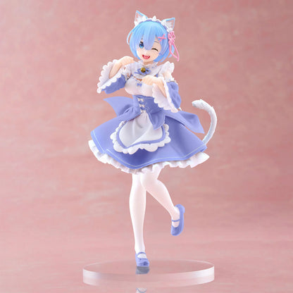 Taito Re:Zero Starting Life in Another World Coreful PVC Statue Rem Cat Maid Ver. Renewal 18 cm