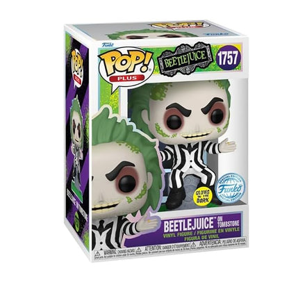 Beetlejuice - Beetlejuice on Tombstone (Glow in the Dark) - Funko Pop! Plus (Nr. 1757) - Special Edition - 10 cm - Funko