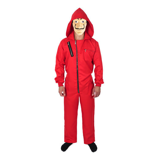 Gauner Kostüm für Haus des Geldes Fans I Overall mit Dali Maske I Größen: S - XXL