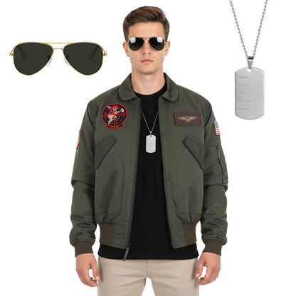 Bomberjacke von Maverick, Pete Mitchell Militär Jacke, Größen: S - XL