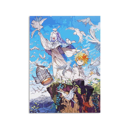 The Promised Neverland - Wandbild - Poster Hartschaumplatte - 30x42cm - Anime Mura