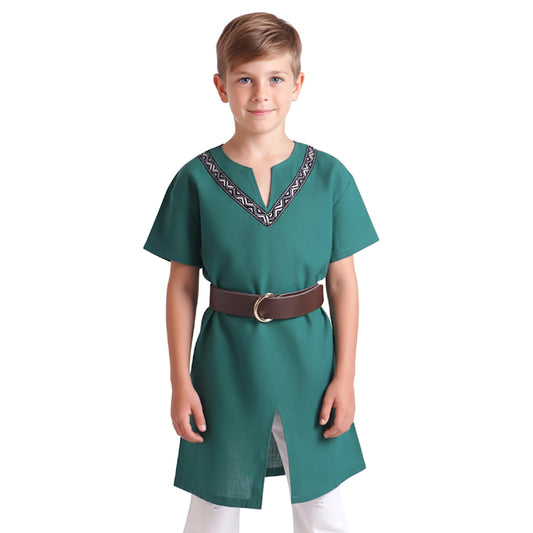 Wikinger Tunika Kinder Gruen
