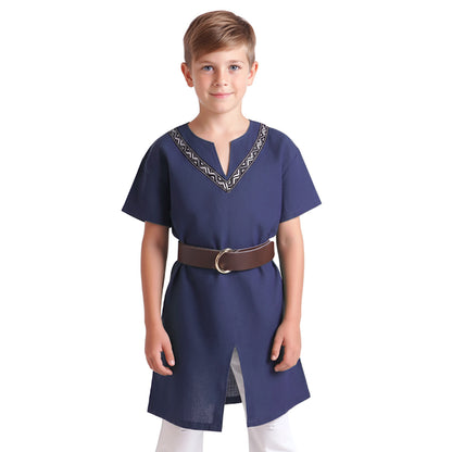Wikinger Tunika Kinder Blau