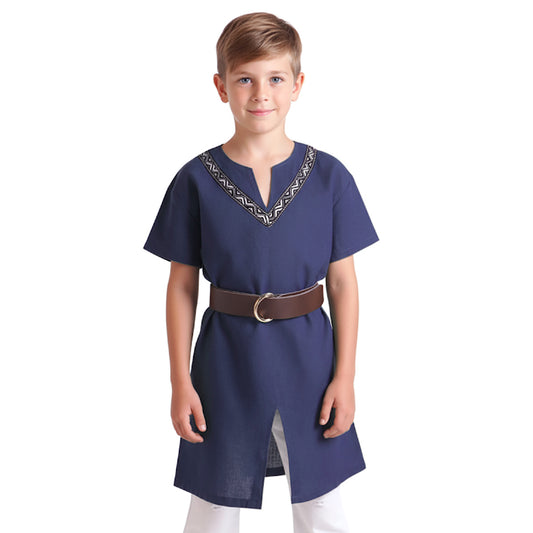 Wikinger Tunika Kinder Blau