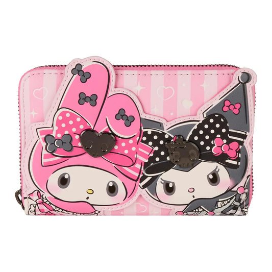 Loungefly My Melody & Kuromi Portemonnaie mit Reißverschluss, Sanrio Geldbörse