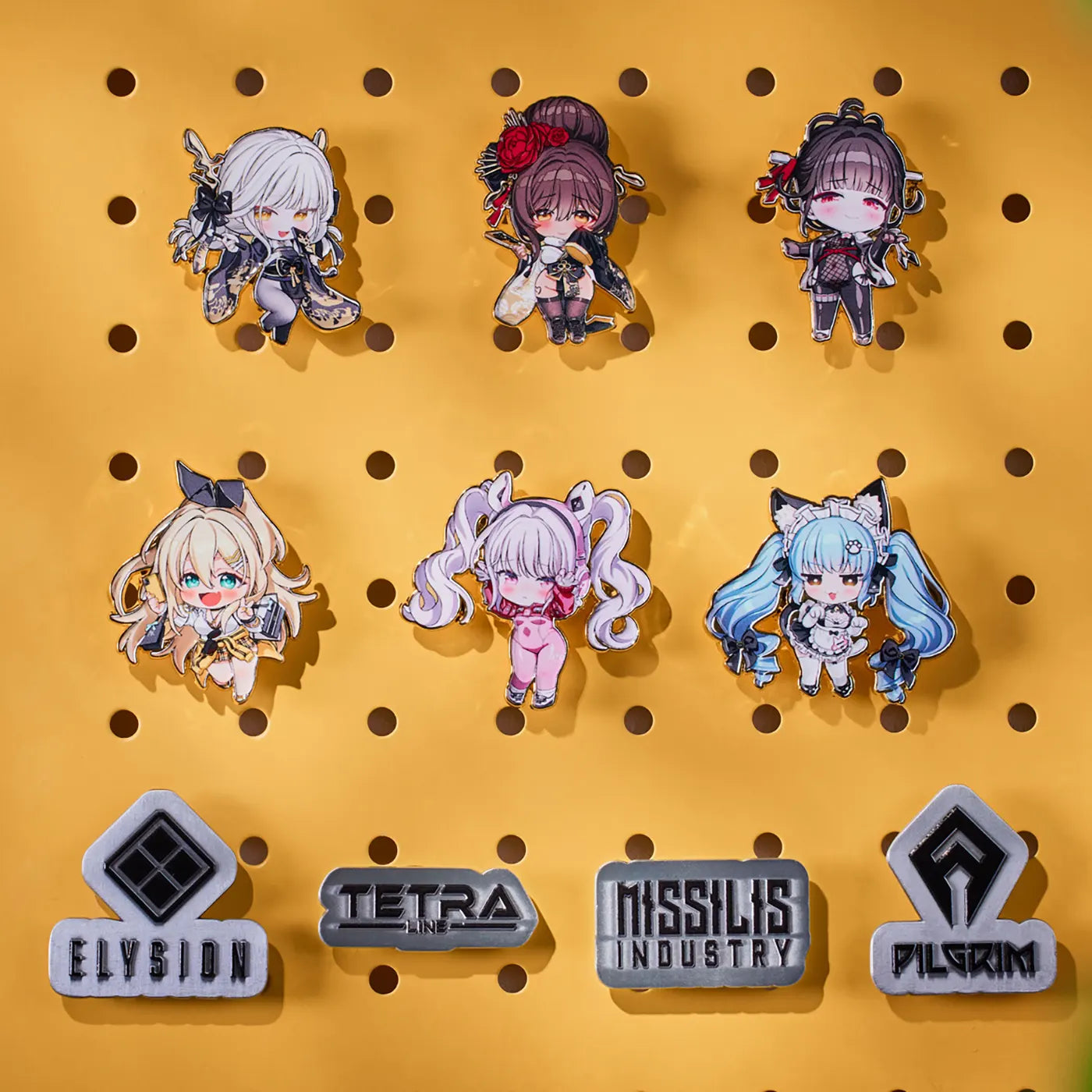 Nikke Goddess of Victory: Nikke Metal Chibi Chara Trading Pin Badge: 1Box (10pcs)