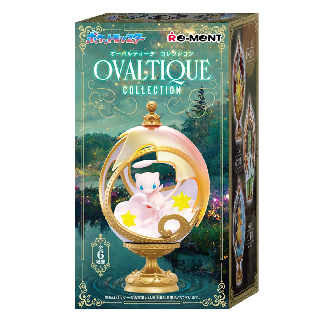 RE-MENT Pokémon OVALTIQUE COLLECTION Antique-Style PVC Figuren 1 Box (6 er)-(1)