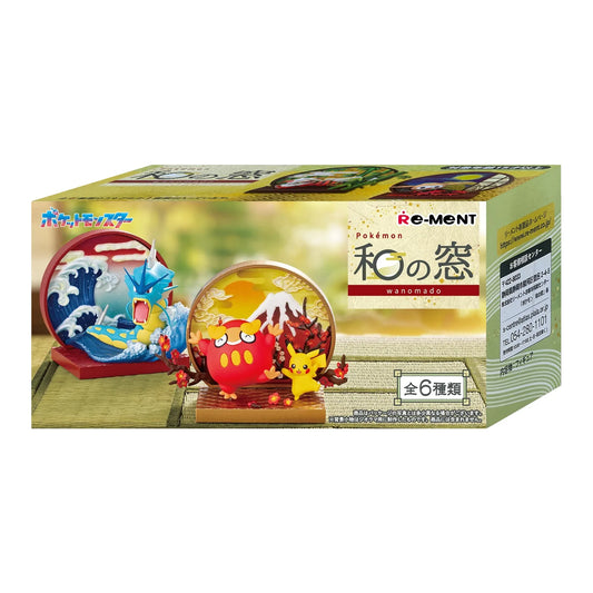 Re-ment Japanisches Pokémon-Fenster Wanomado, 6er Box-(1)
