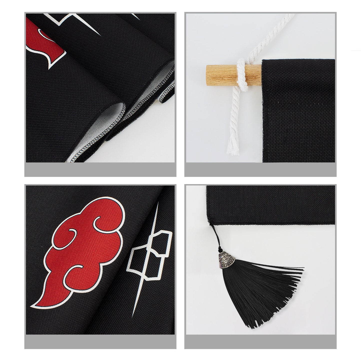 Naruto Shippuden - Akatsuki Rollbild - Kakemono Stoffwallscroll - 142x33cm