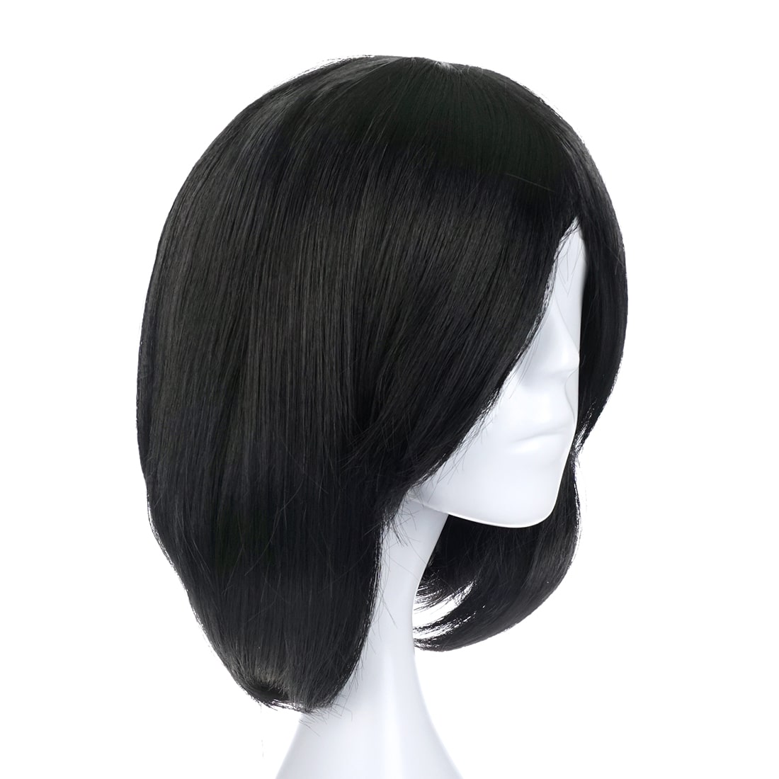 Cosplay Perücke von Mikasa Ackerman für Attack on Titan Fans, Schwarz