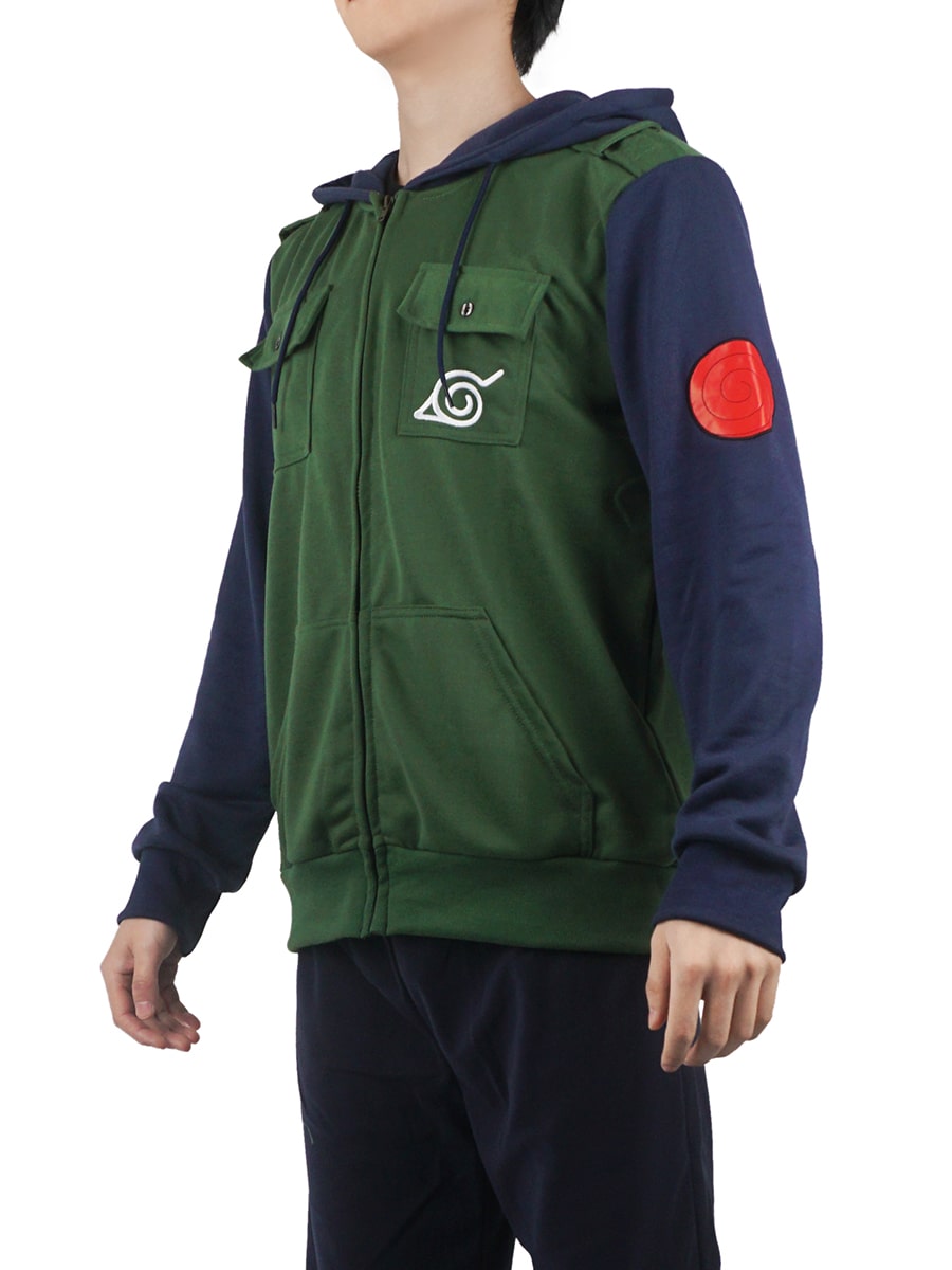 Zip Hoodie von Kakashi Hatake, Pullover im Shinobi-Uniform Design, Größen: S - L