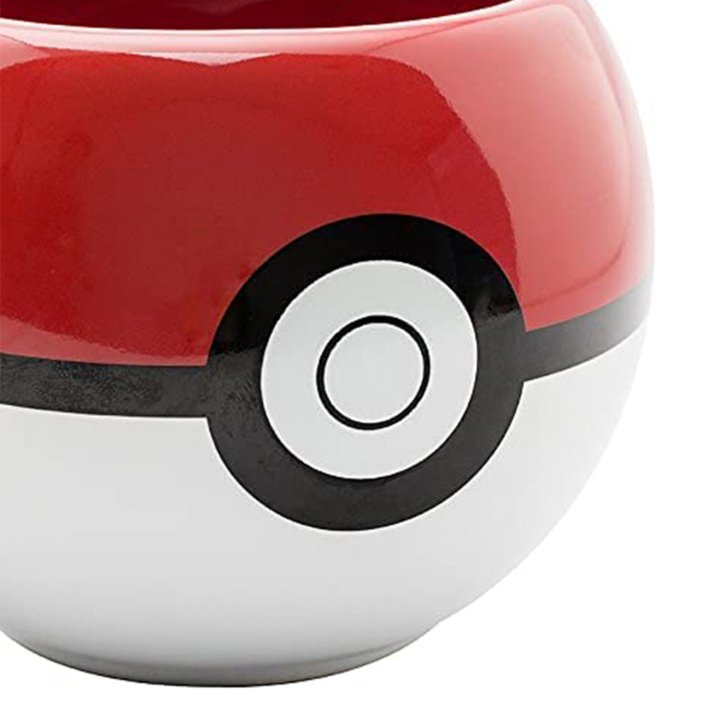 Große Pokémon 3D Tasse aus Keramik, Pokéball, Rot & Weiß, 400 ml