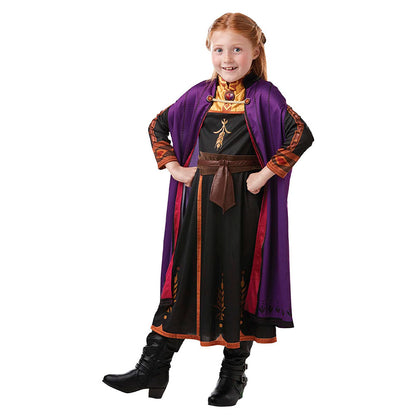 Anna Kleid Eiskönigin Kostüm, Frozen 2 Kinderkostüm, Prinzessin Classic Verkleidung, 116 cm