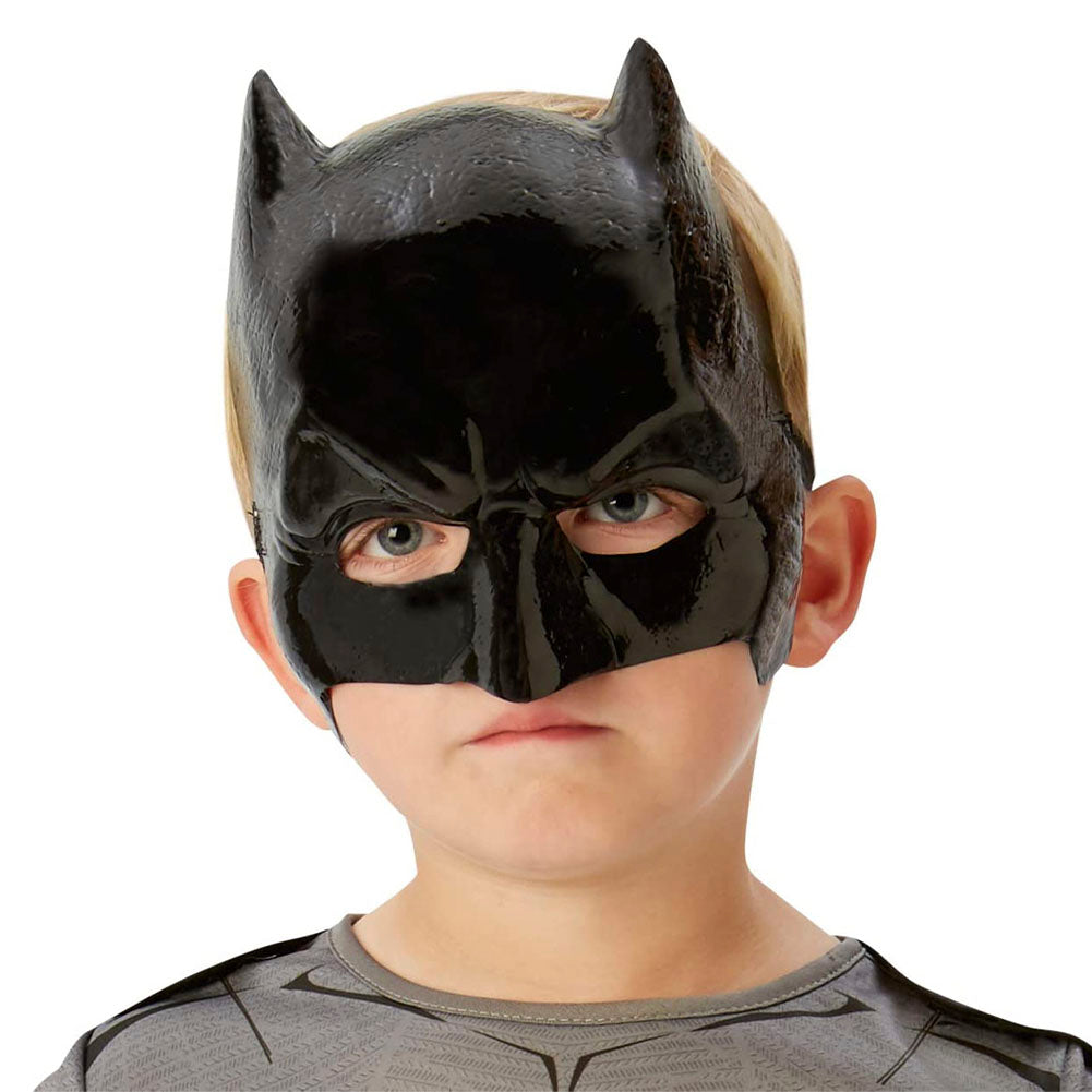 Batman Kinderkostüm, Dawn of Justive Overall mit Umhang, Superheld Verkleidung, 128 cm