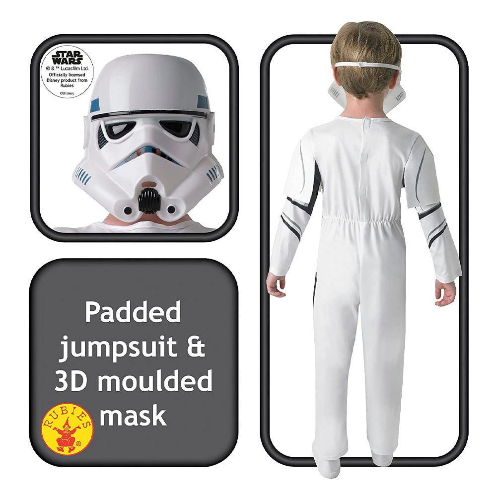 Stormtrooper Cosplay, Star Wars Rebels Kinderkostüm, Sturmtruppler Overall, 104 cm