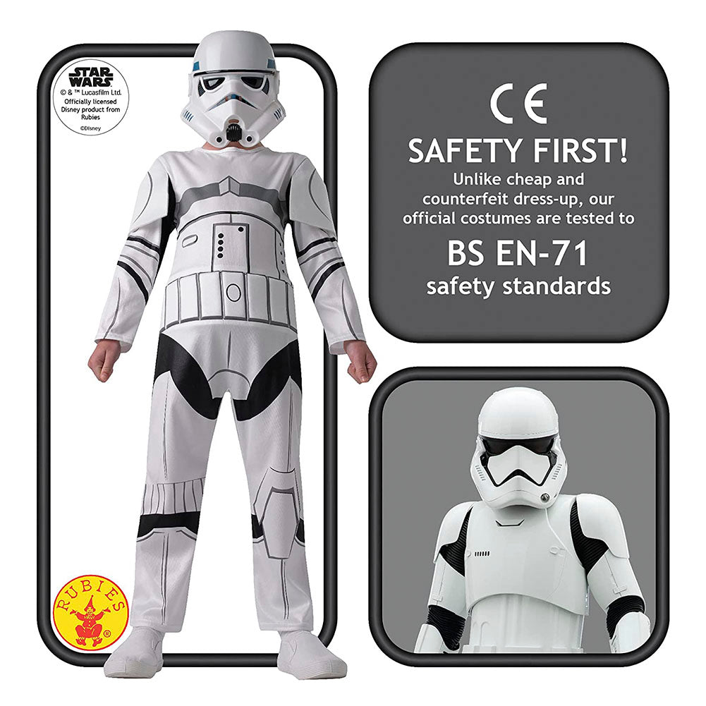 Stormtrooper Cosplay, Star Wars Rebels Kinderkostüm, Sturmtruppler Overall, 104 cm
