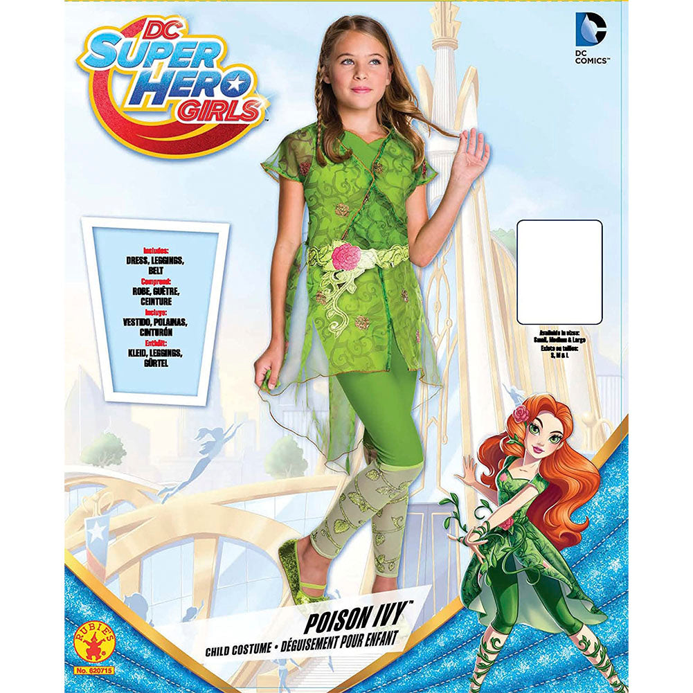 DC Super Hero Girls - Poison Ivy Kinderkostüm - Kostüme - Größe S/M/L (104-128 cm) - Rubies
