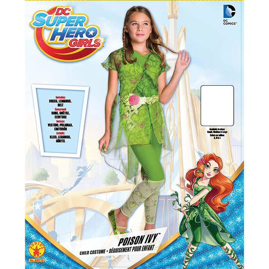 DC Super Hero Girls - Poison Ivy Kinderkostüm - Kostüme - Größe S/M/L (104-128 cm) - Rubies