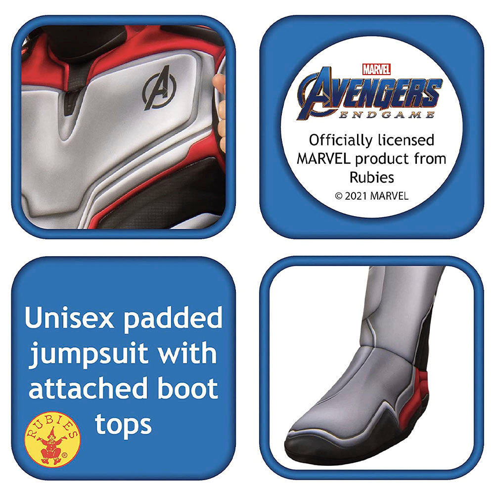 Avengers Endgame Deluxe Kinderkostüm, Marvel Overall, Superheld Kostüm, 116 cm
