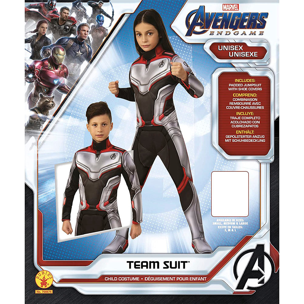 Avengers Endgame Deluxe Kinderkostüm, Marvel Overall, Superheld Kostüm, 116 cm