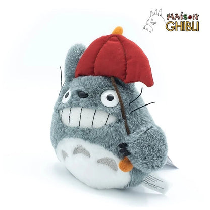 Mein Nachbar Totoro - Totoro mit rotem Regenschirm - Plüschfigur - 15cm - Studio Ghibli
