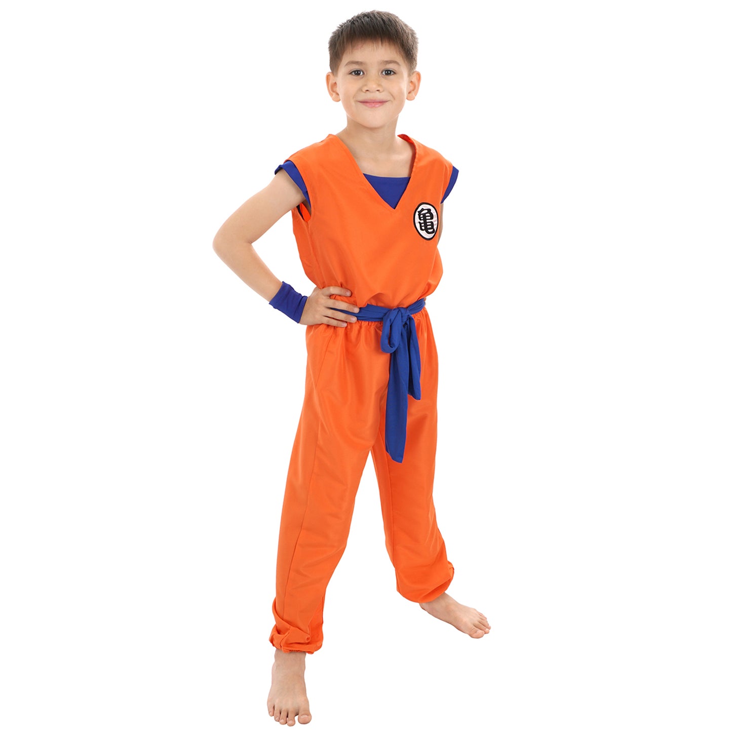 Son Goku Kinder Kostüm, Trainingsanzug bei Muten Roshi, Größen: 110 - 140