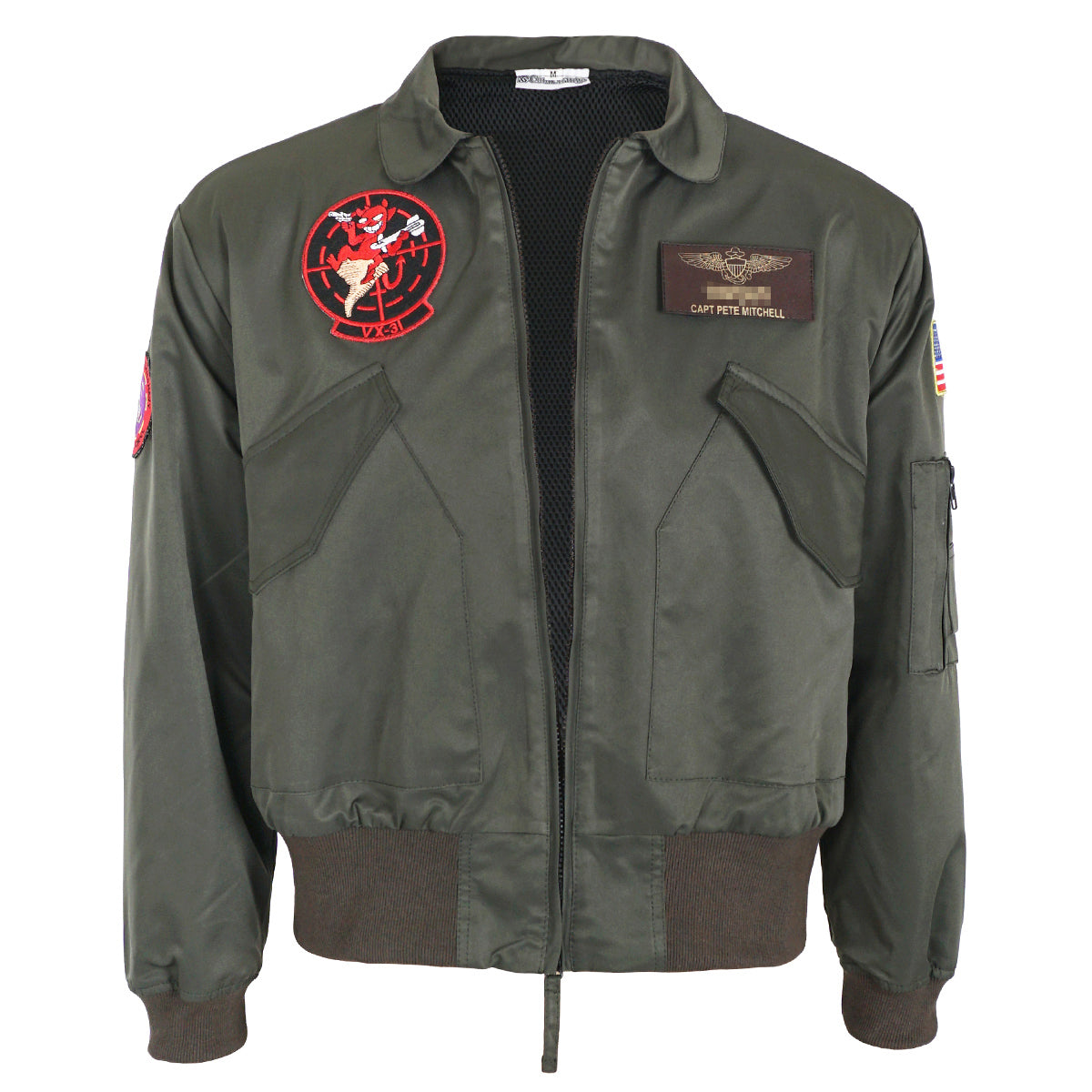 Bomberjacke von Maverick, Pete Mitchell Militär Jacke, Größen: S - XL