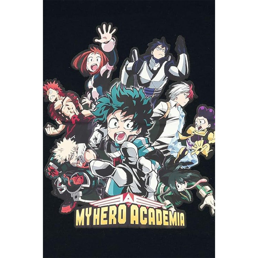 MY HERO ACADEMIA - Tshirt "Heroes" man SS black - basic L