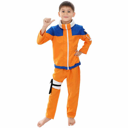 Genin Kinderkostüm für Naruto Fans, Uzumaki Ninja Kinder Kostüm, Größen: 110 - 140