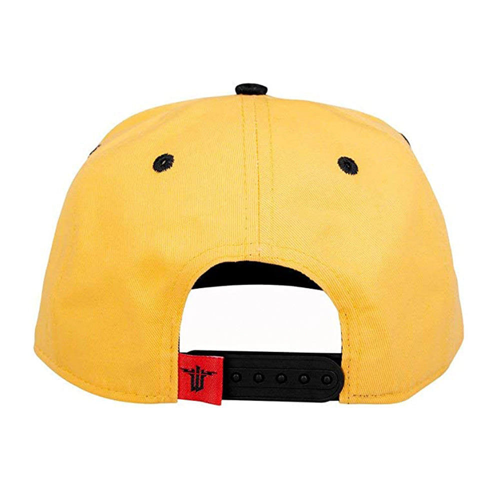 Wolfenstein 2 Snapback, Terror Billy Cap mit Logo, Gelbe Kappe mit 2 Down 7 To Go Patch