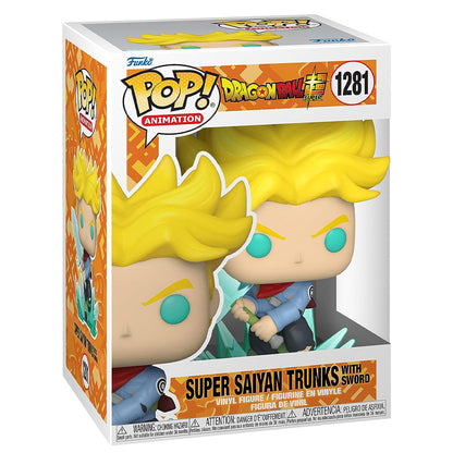 Funko POP! Animation, Dragon Ball Super, Super Saiyan Rage Future Trunks Figur 1281, mit Schwert