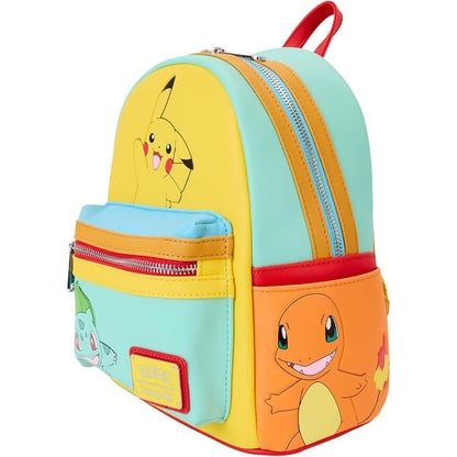 Loungefly Pokemon - Mini-Rucksack, Pikachu, Evoli, Starter Pokemon, 1. Generation
